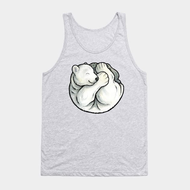 Sleeping polar bear cub Tank Top by animalartbyjess